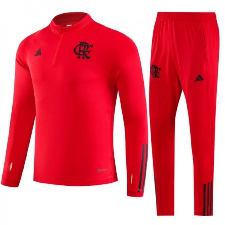 CR Flamengo Quarter Zip Sudadera De Entrenamiento Trajes 2023-24 Roja - Hombre